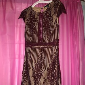 Forever 21 Red Lace Cocktail Dress M